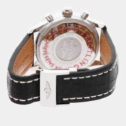 Pre Owned ساعة يد رجالية بريتلينغ نافيتيمر رتراتبانت كرونوجراف أسود أوتوما تيك ستانلس ستيل مستعملة 45 مم