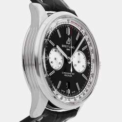 Pre Owned Pre-Owned Breitling Premier B01 Chronograph AB0118371B1P1 Black Automatic Stainless Steel Men's Wristwatch 42 MM