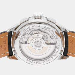 Pre Owned Pre-Owned Breitling Premier B01 Chronograph AB0118221G1P1 Silver Automatic Stainless Steel Men's Wristwatch 42 MM