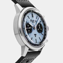 Pre Owned Pre-Owned Breitling Top Time B01 Triumph AB01764A1C1X1 Blue Automatic Stainless Steel Men's Wristwatch 41 MM