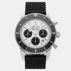 مملوكة مسبقًا Breitling Superocean Heritage B01 AB0162121G1S1 Silver Stainless Steel Automatic Men's Wristwatch 44mm