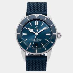 مملوكة مسبقًا Breitling Superocean Heritage AB2030161C1S1 Blue Stainless Steel Automatic Men's Wristwatch 44mm