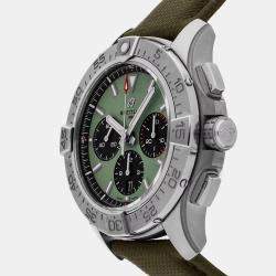 Pre Owned Breitling Avenger AB0147101L1X1 Green Stainless Steel Automatic Men's Watches 44mm