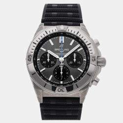 مملوكة مسبقًا Breitling Chronomat B01 EB0134101M1S1 Grey Stainless Steel Automatic Chronograph Men's Watches 42mm