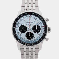 Pre Owned Breitling Navitimer B01 AB0138241C1A1 Blue Stainless Steel Automatic Men's Watches 43mm