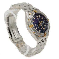 Pre Owned Breitling Black Dial Steel & Yellow Gold Chronomat Chronograph Men's Watch 39MM