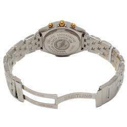 Pre Owned Breitling Black Dial Steel & Yellow Gold Chronomat Chronograph Men's Watch 39MM