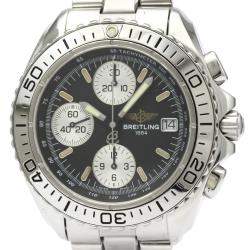 Breitling Black Stainless Steel Chrono Shark Automatic A13051 Men's Wristwatch 41 MM