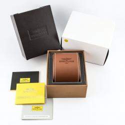 Pre Owned Breitling Black Stainless Steel Transocean Unitime Chronograph AB0510U4/BB62 Men's Wristwatch 46 MM