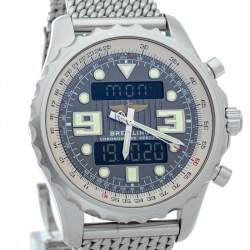 Pre Owned Breitling Grey Stainless Steel Chronospace A78365 Men's Wristwatch 48 mm