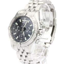 Pre Owned Breitling Black Stainless Steel Blackbird Automatic A44359 Men's Wristwatch 44 MM
