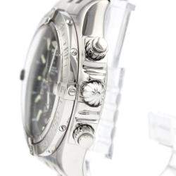 Pre Owned Breitling Black Stainless Steel Blackbird Automatic A44359 Men's Wristwatch 44 MM