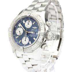 Pre Owned Breitling Blue Stainless Steel Chrono SuperOcean Automatic A13340 Men's Wristwatch 42 MM