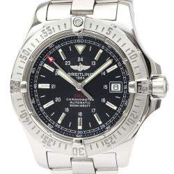 Breitling Black Stainless Steel Colt Automatic A17380 Men's Wristwatch 41 MM
