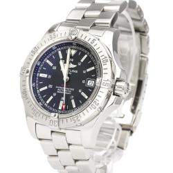 Breitling Black Stainless Steel Colt Automatic A17380 Men's Wristwatch 41 MM