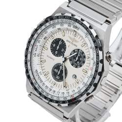 Breitling Ivory Stainless Steel Navitimer Jupiter Pilot 80975 Men's Wristwatch 42MM