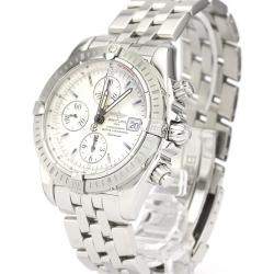 Breitling Silver Stainless Steel Chronomat Automatic A13356 Men's Wristwatch 44 MM
