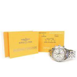 Breitling Silver Stainless Steel Chronomat Automatic A13356 Men's Wristwatch 44 MM