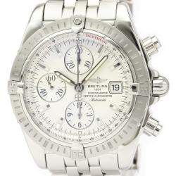 Breitling Silver Stainless Steel Chronomat Automatic A13356 Men's Wristwatch 44 MM