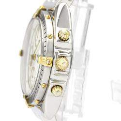 Breitling White 18K Yellow Gold And Stainless Steel Chronomat Automatic Men's Wristwatch 40 MM