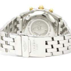 Breitling White 18K Yellow Gold And Stainless Steel Chronomat Automatic Men's Wristwatch 40 MM