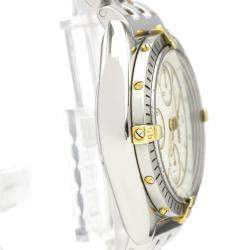 Breitling White 18K Yellow Gold And Stainless Steel Chronomat Automatic Men's Wristwatch 40 MM