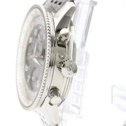 Breitling Black Stainless Steel Montbrillant Olympus Moonphase A19850 Men's Wristwatch 42 MM