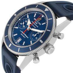 Breitling Blue Stainless Steel SuperOcean Heritage A23370 Men's Wristwatch 44 MM