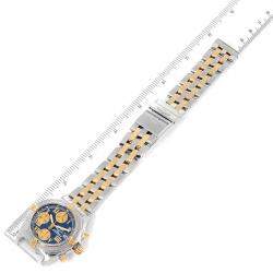 Breitling Blue 18K Yellow Gold And Stainless Steel Cockpit B13358 Men's Wristwatch 39 MM
