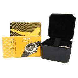 Breitling White 18K Yellow Gold And Stainless Steel Shadow Flyback LTD Edition B35313 Men's Wristwatch 40 MM