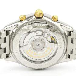 Breitling White 18K Yellow Gold And Stainless Steel Shadow Flyback LTD Edition B35313 Men's Wristwatch 40 MM