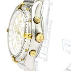 Breitling White 18K Yellow Gold And Stainless Steel Shadow Flyback LTD Edition B35313 Men's Wristwatch 40 MM