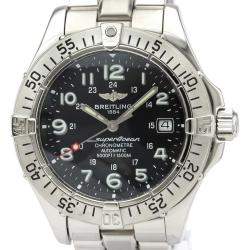 Breitling Black Stainless Steel Superocean Automatic A17360 Men's Wristwatch 41 MM
