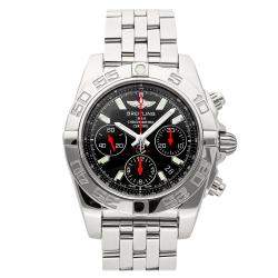 Breitling Black Stainless Steel Chronomat Limited Edition AB014112/BB47 Men's Wristwatch 41 MM