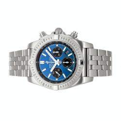 Breitling Blue Stainless Steel Chronomat B01 Chronograph AB0115101C1A1 Men's Wristwatch 44 MM