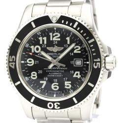 Pre Owned Breitling Black Stainless Steel Superocean II A17392 Automatic Men's Wristwatch 44 MM