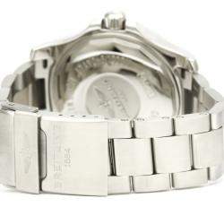 Pre Owned Breitling Black Stainless Steel Superocean II A17392 Automatic Men's Wristwatch 44 MM