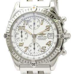 Pre Owned Breitling Silver Stainless Steel Chronomat A13050.1 Automatic Men's Wristwatch 40 MM