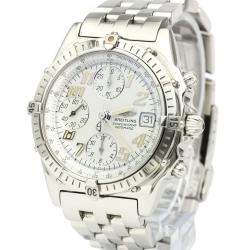 Pre Owned Breitling Silver Stainless Steel Chronomat A13050.1 Automatic Men's Wristwatch 40 MM