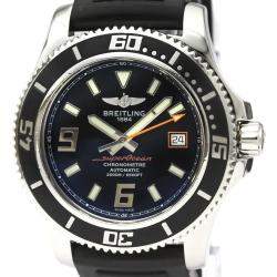 Pre Owned Breitling Black Stainless Steel Superocean A17391 Automatic Men's Wristwatch 44 MM