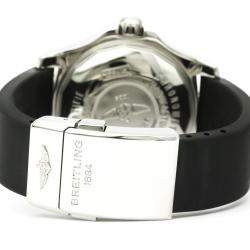 Pre Owned Breitling Black Stainless Steel Superocean A17391 Automatic Men's Wristwatch 44 MM