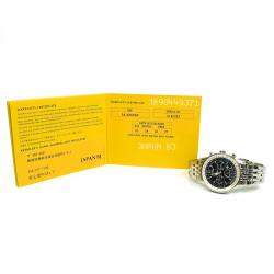Breitling Black Stainless Steel Navitimer Montbrillant Automatic A41330 Men's Wristwatch 38 MM