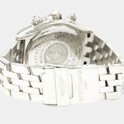 Pre Owned Breitling White Stainless Steel Chronomat Evolution A13356 Automatic Men's Wristwatch 44 MM
