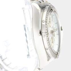 Pre Owned Breitling White Stainless Steel Chronomat Evolution A13356 Automatic Men's Wristwatch 44 MM