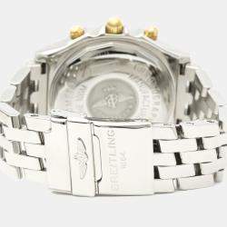 Breitling Silver 18K Yellow Gold And Stainless Steel Chronomat Automatic B13352 Men's Wristwatch 40 MM