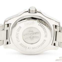 Pre Owned Breitling Black Stainless Steel Superocean II A17365 Automatic Men's Wristwatch 42 MM