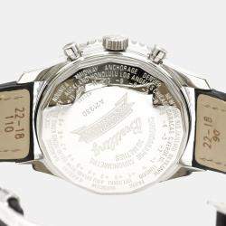 Breitling Silver Stainless Steel Navitimer Montbrillant Datora A21330 Automatic Men's Wristwatch 42 mm