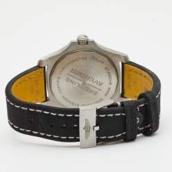 Breitling Black Stainless Steel Leather Avenger A17318101B1X1 Men's Wristwatch 43 mm