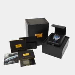 Breitling Blue Stainless Steel Leather Superocean II A17365D1/C915 Men's Wristwatch 42 mm
