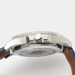 Breitling Blue Stainless Steel Leather Superocean II A17365D1/C915 Men's Wristwatch 42 mm